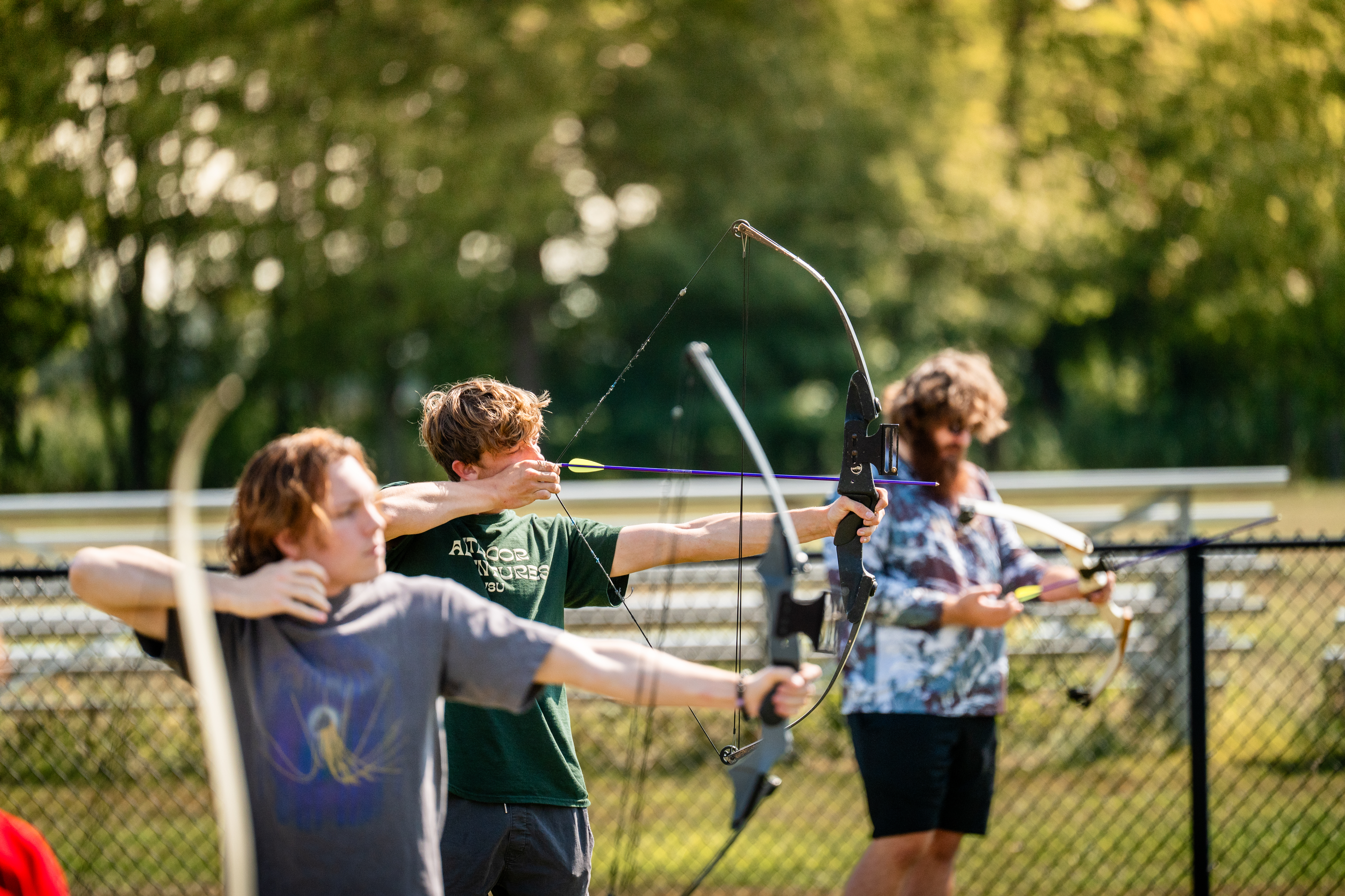 two students with bows